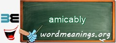 WordMeaning blackboard for amicably